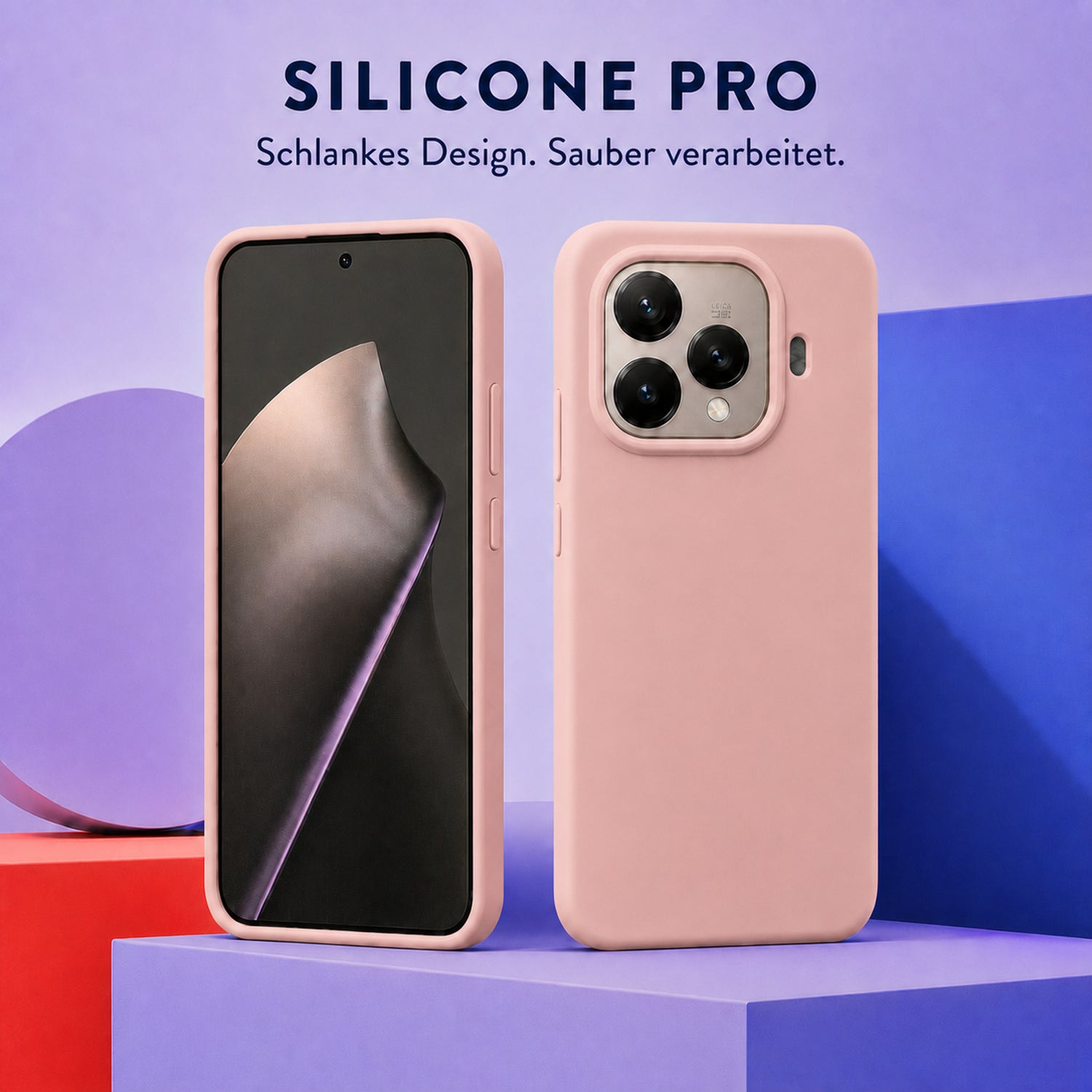 Xiaomi 15T Pro Silicone Pro Silikon Hülle Altrosa – Detailansicht 5