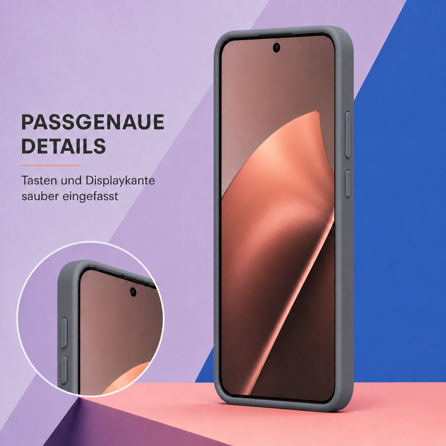 Xiaomi 15T Pro Silicone Pro Silikon Hülle Anthrazit – Detailansicht 3