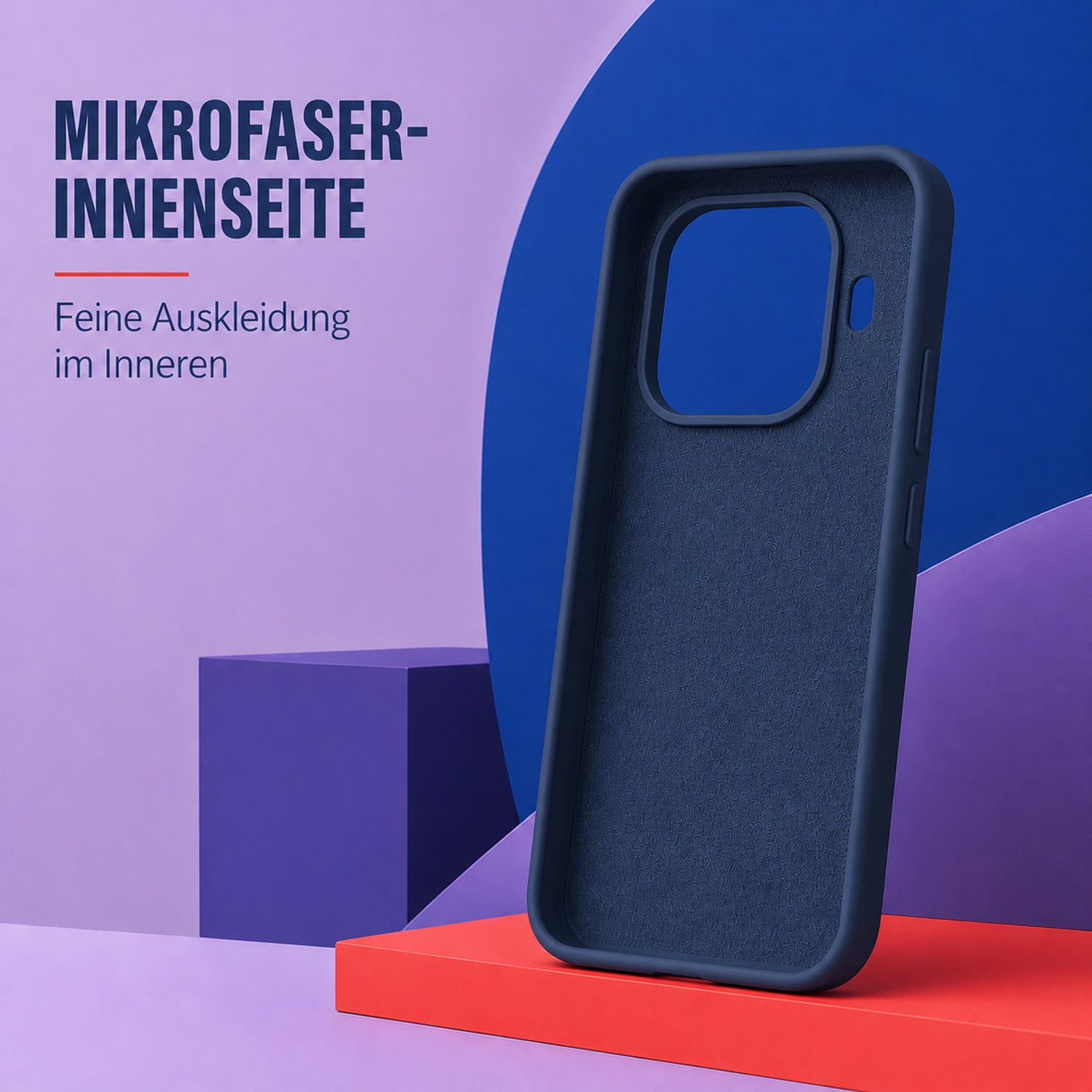 Xiaomi 15T Pro Silicone Pro Silikon Hülle Marineblau – Detailansicht 4