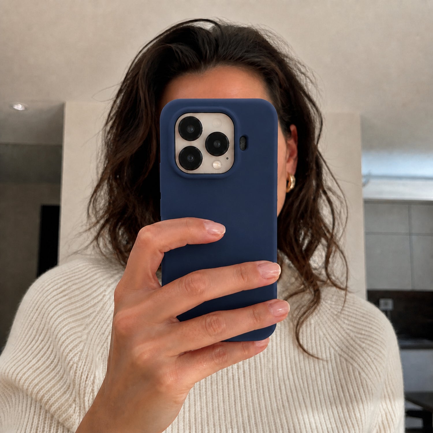 Xiaomi 15T Pro Silicone Pro Silikon Hülle Marineblau – Detailansicht 6