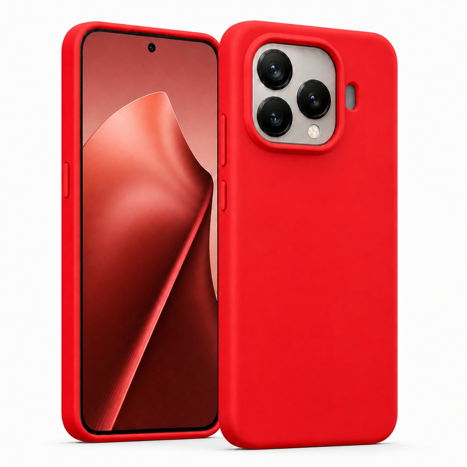 Xiaomi 15T Pro Silicone Pro Silikon Hülle in Rot – Produktansicht