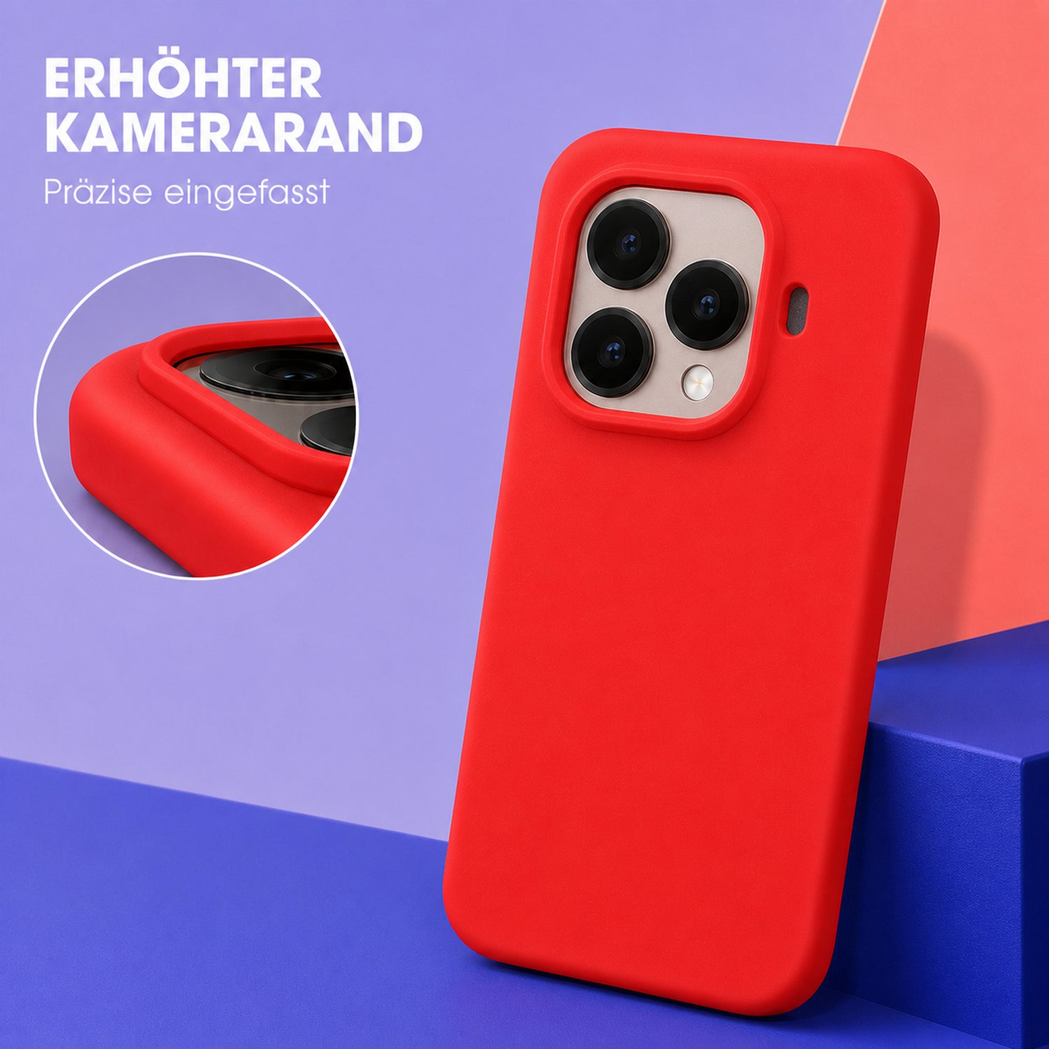 Xiaomi 15T Pro Silicone Pro Silikon Hülle Rot – Detailansicht 2