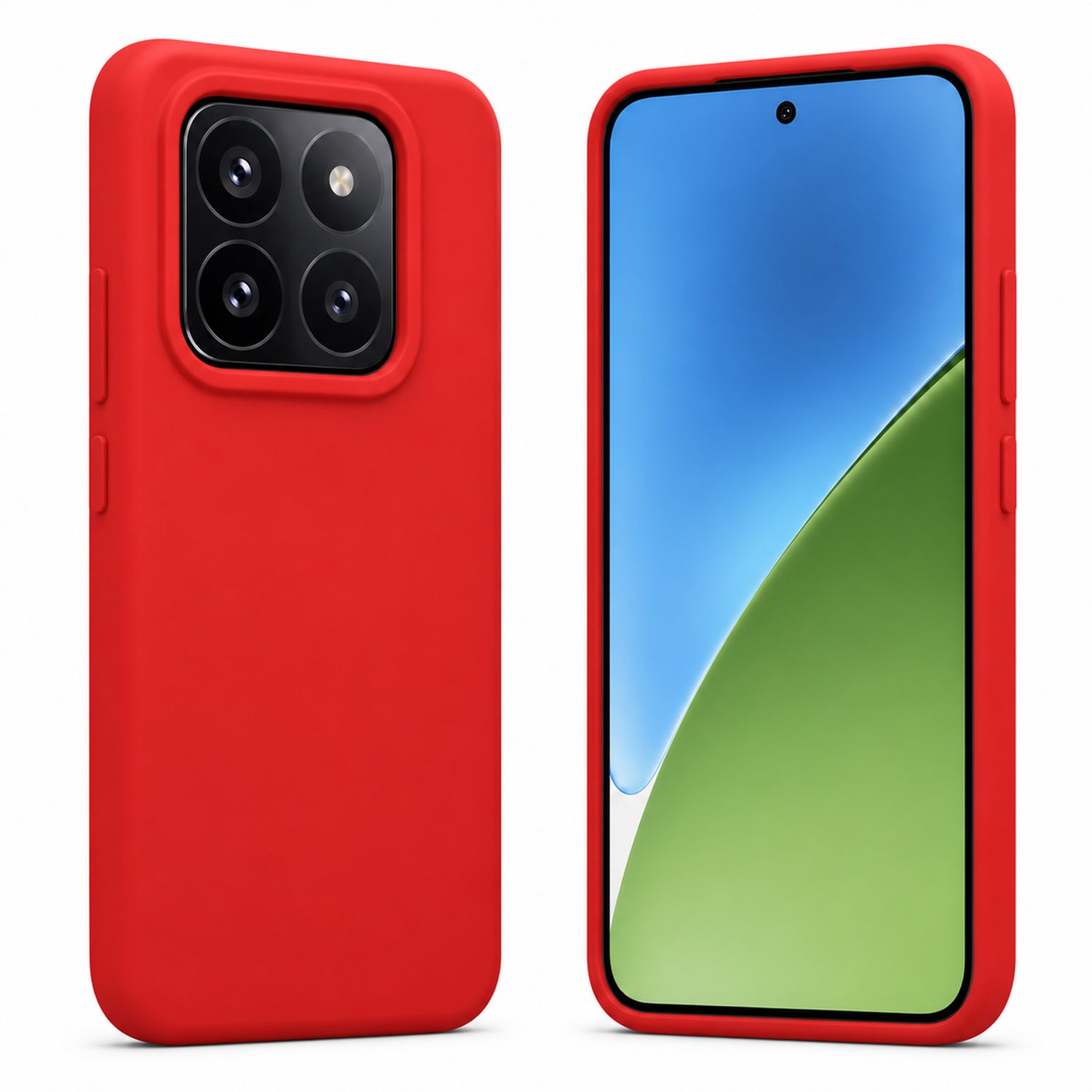 Xiaomi 15T Silicone Pro Silikon Hülle in Rot – Produktansicht