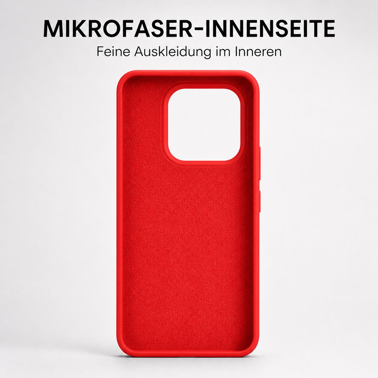 Xiaomi 15T Silicone Pro Silikon Hülle Rot – Detailansicht 4