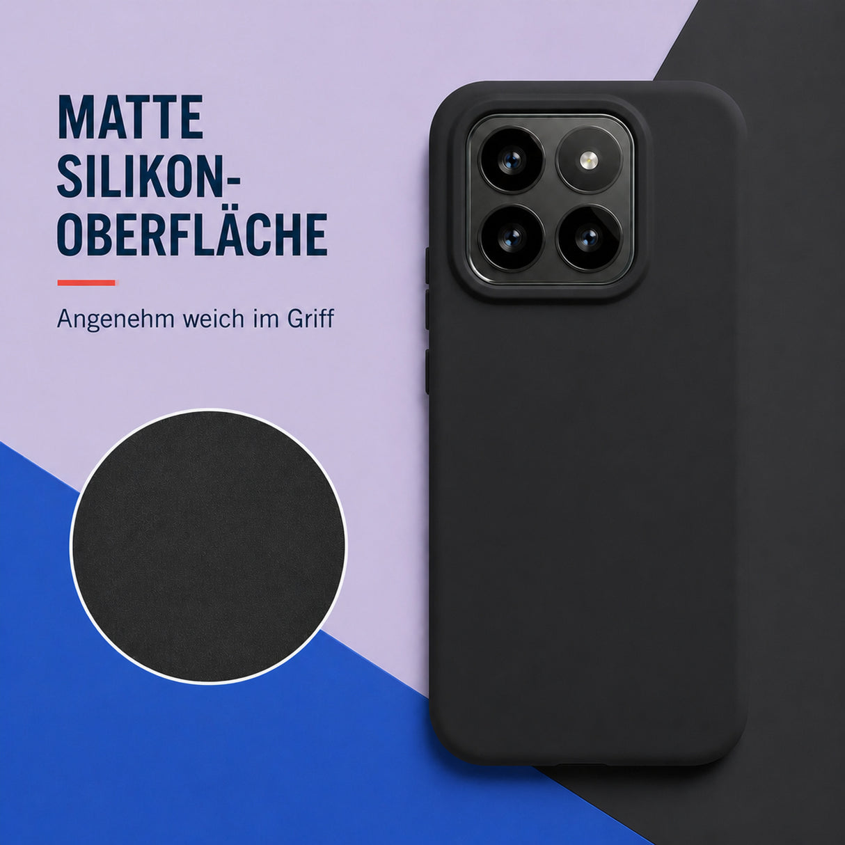 Xiaomi 15T Silicone Pro Silikon Hülle Schwarz – Detailansicht 1