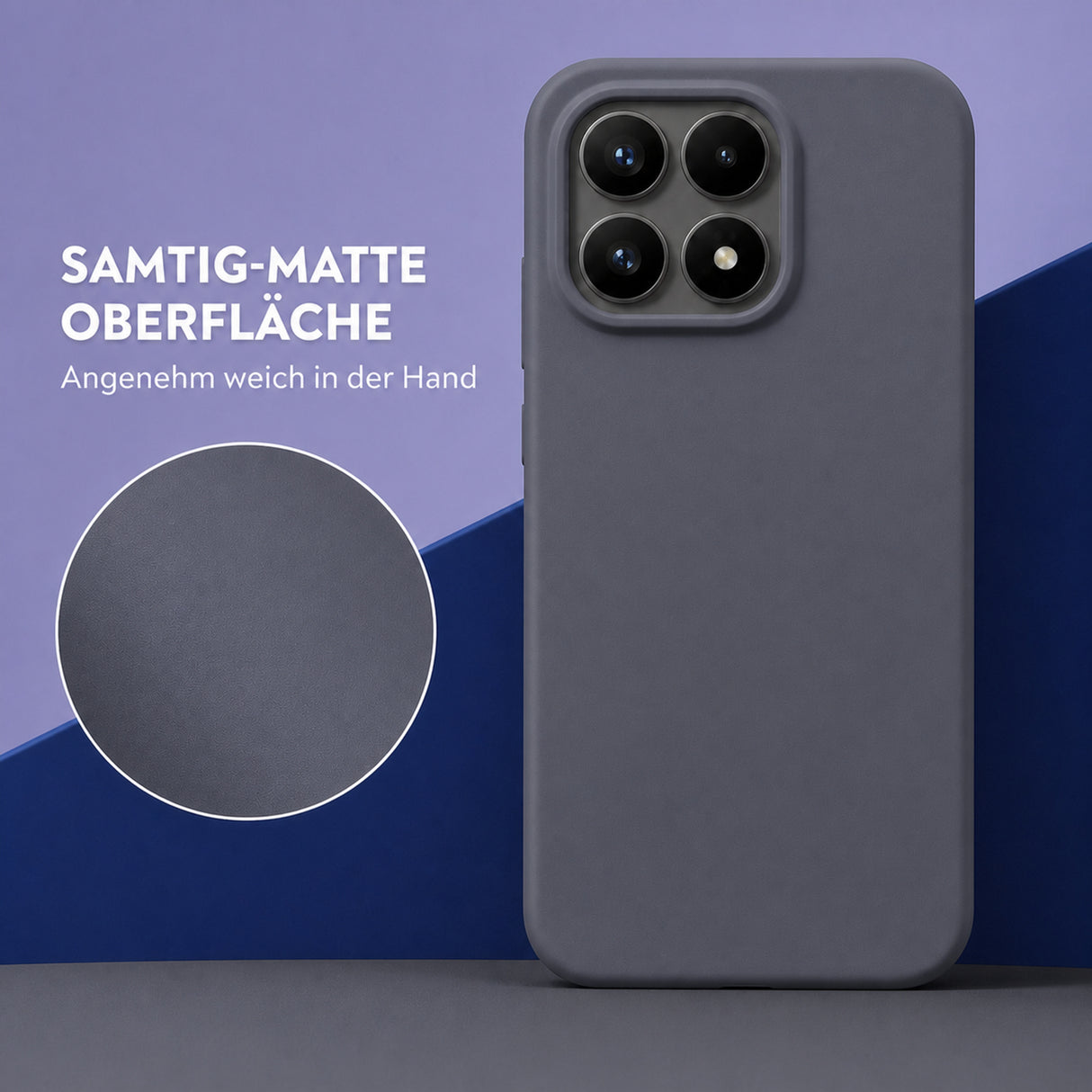 Xiaomi 17 Silicone Pro Silikon Hülle Anthrazit – Detailansicht 1