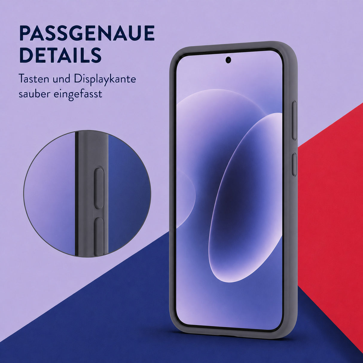 Xiaomi 17 Silicone Pro Silikon Hülle Anthrazit – Detailansicht 3