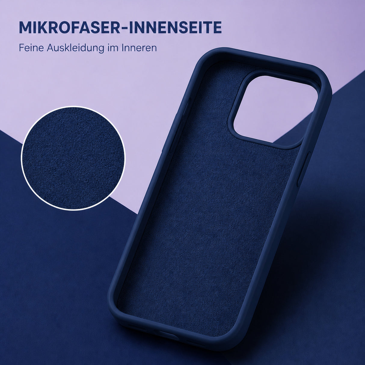Xiaomi 17 Silicone Pro Silikon Hülle Marineblau – Detailansicht 4