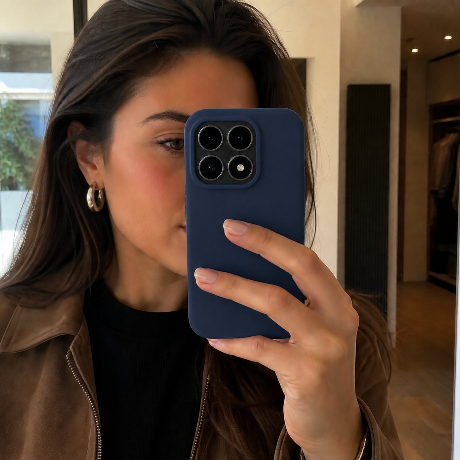 Xiaomi 17 Silicone Pro Silikon Hülle Marineblau – Detailansicht 6