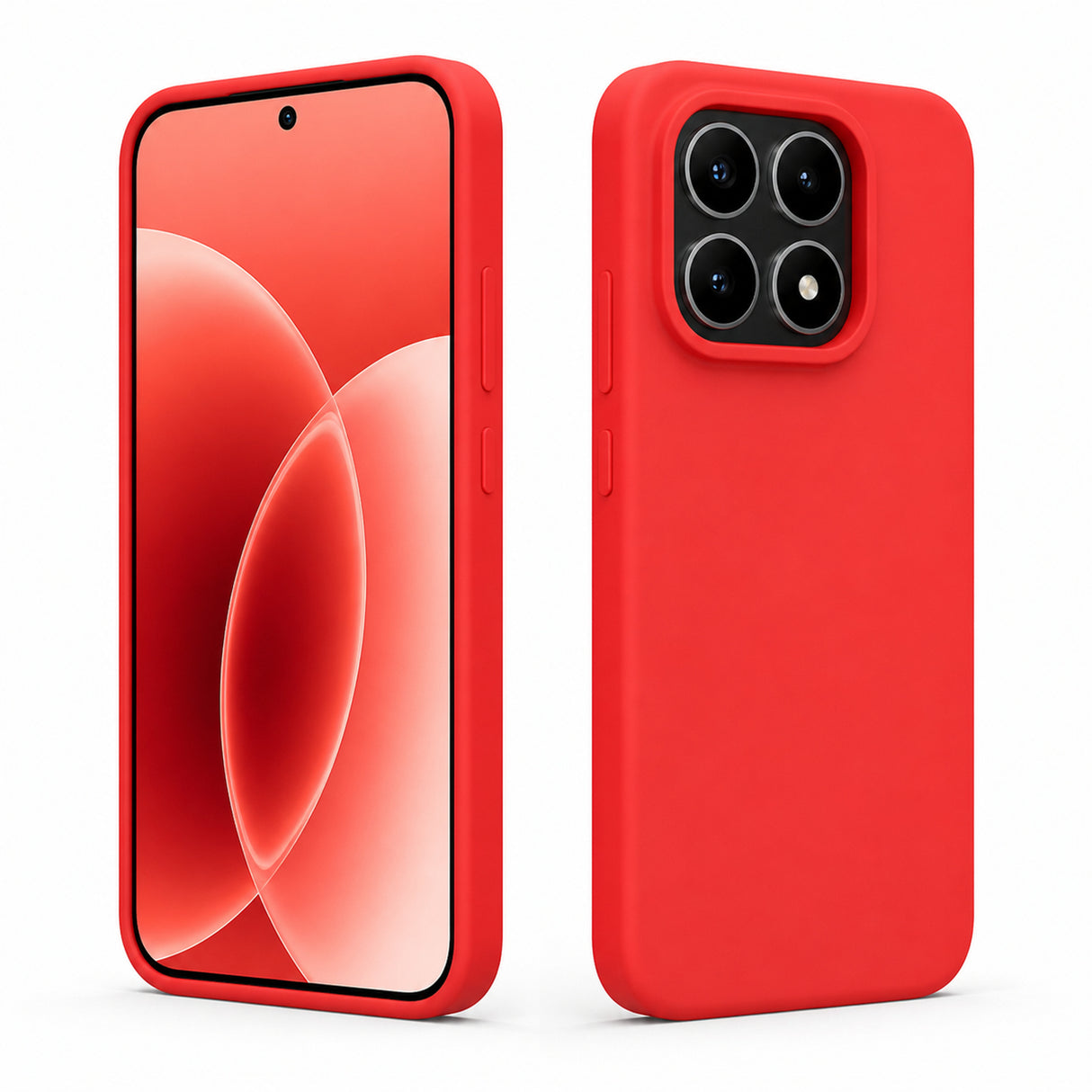 Xiaomi 17 Silicone Pro Silikon Hülle in Rot – Produktansicht