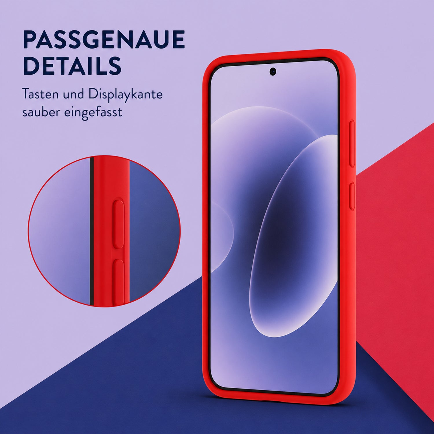 Xiaomi 17 Silicone Pro Silikon Hülle Rot – Detailansicht 3