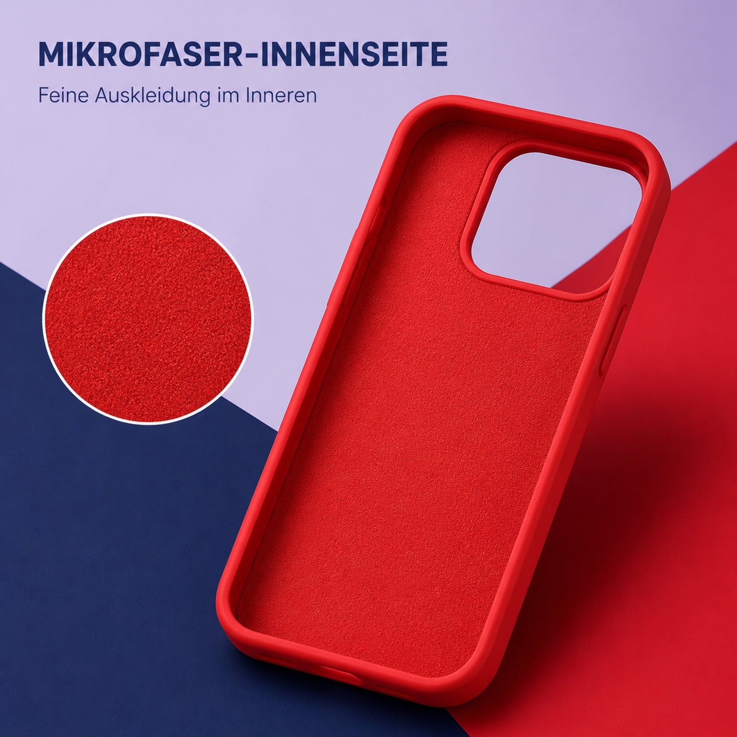 Xiaomi 17 Silicone Pro Silikon Hülle Rot – Detailansicht 4