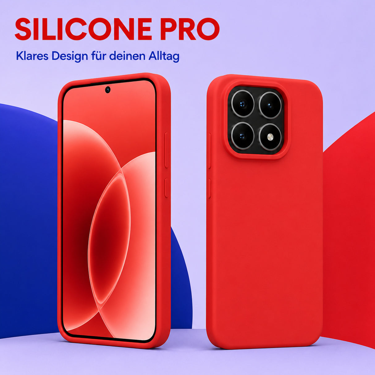 Xiaomi 17 Silicone Pro Silikon Hülle Rot – Detailansicht 5
