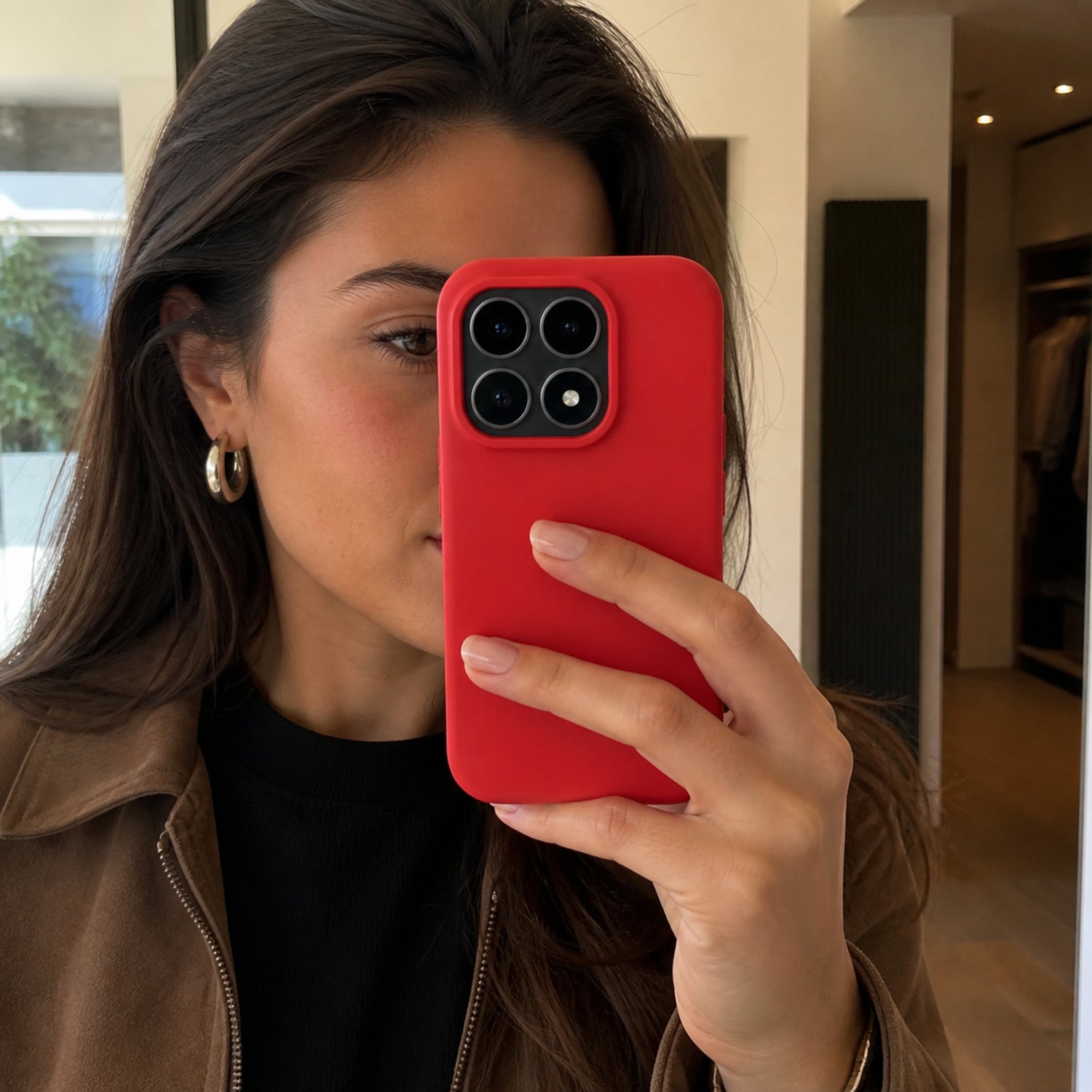 Xiaomi 17 Silicone Pro Silikon Hülle Rot – Detailansicht 6