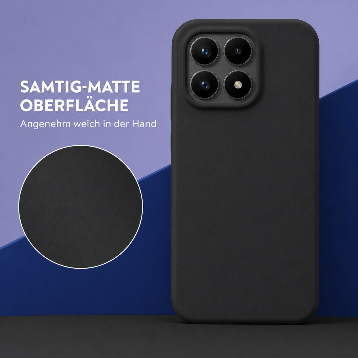 Xiaomi 17 Silicone Pro Silikon Hülle Schwarz – Detailansicht 1