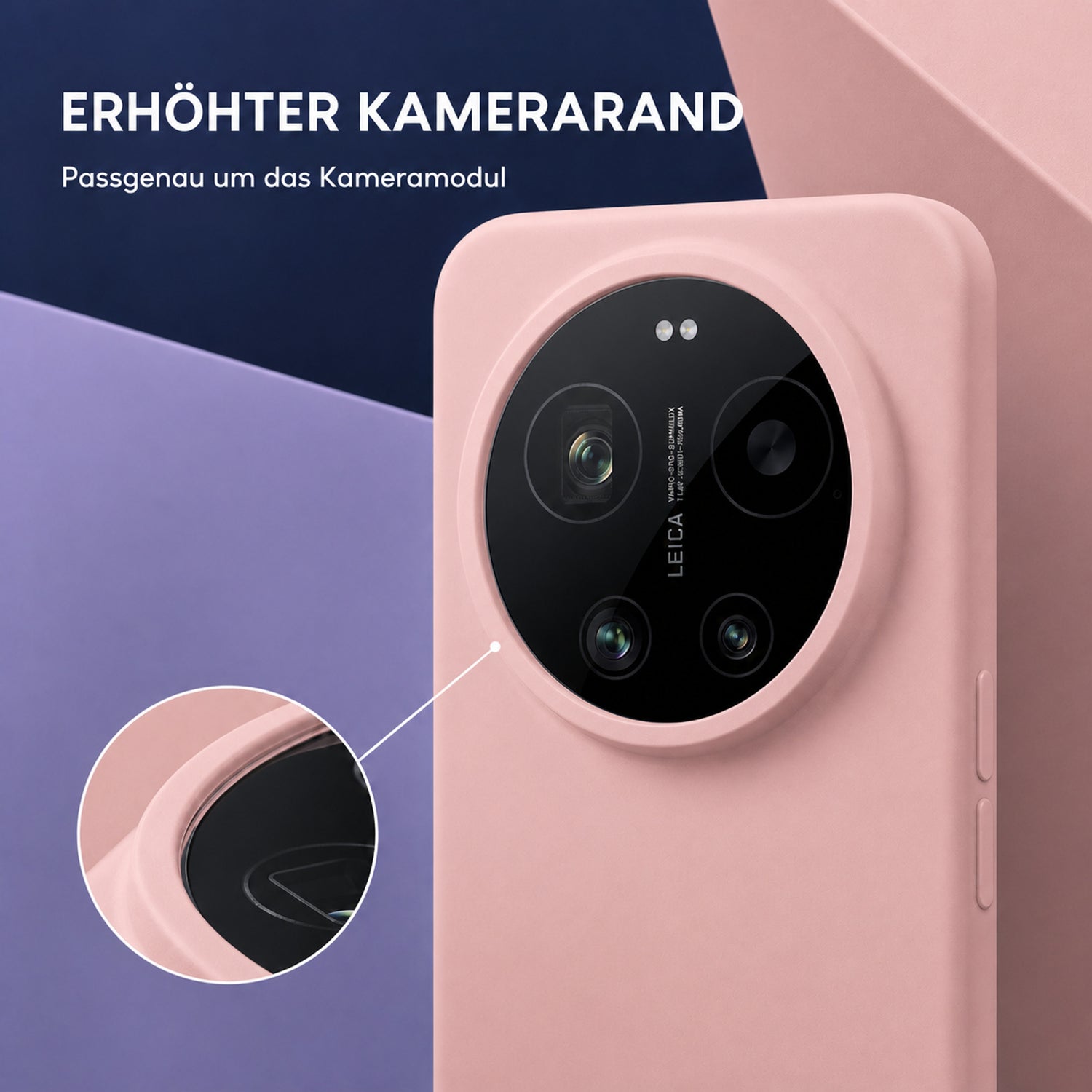 Xiaomi 17 Ultra Silicone Pro Silikon Hülle Altrosa – Detailansicht 2