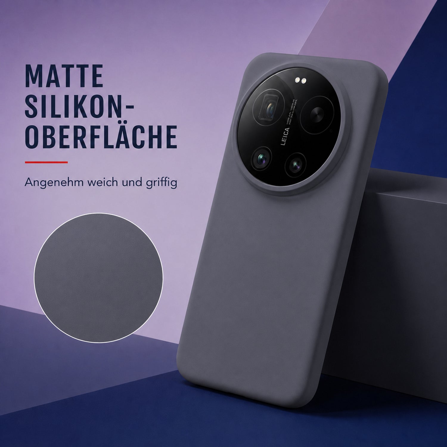 Xiaomi 17 Ultra Silicone Pro Silikon Hülle Anthrazit – Detailansicht 1