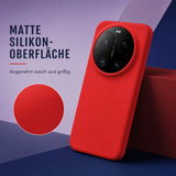 Xiaomi 17 Ultra Silicone Pro Silikon Hülle Rot – Detailansicht 1