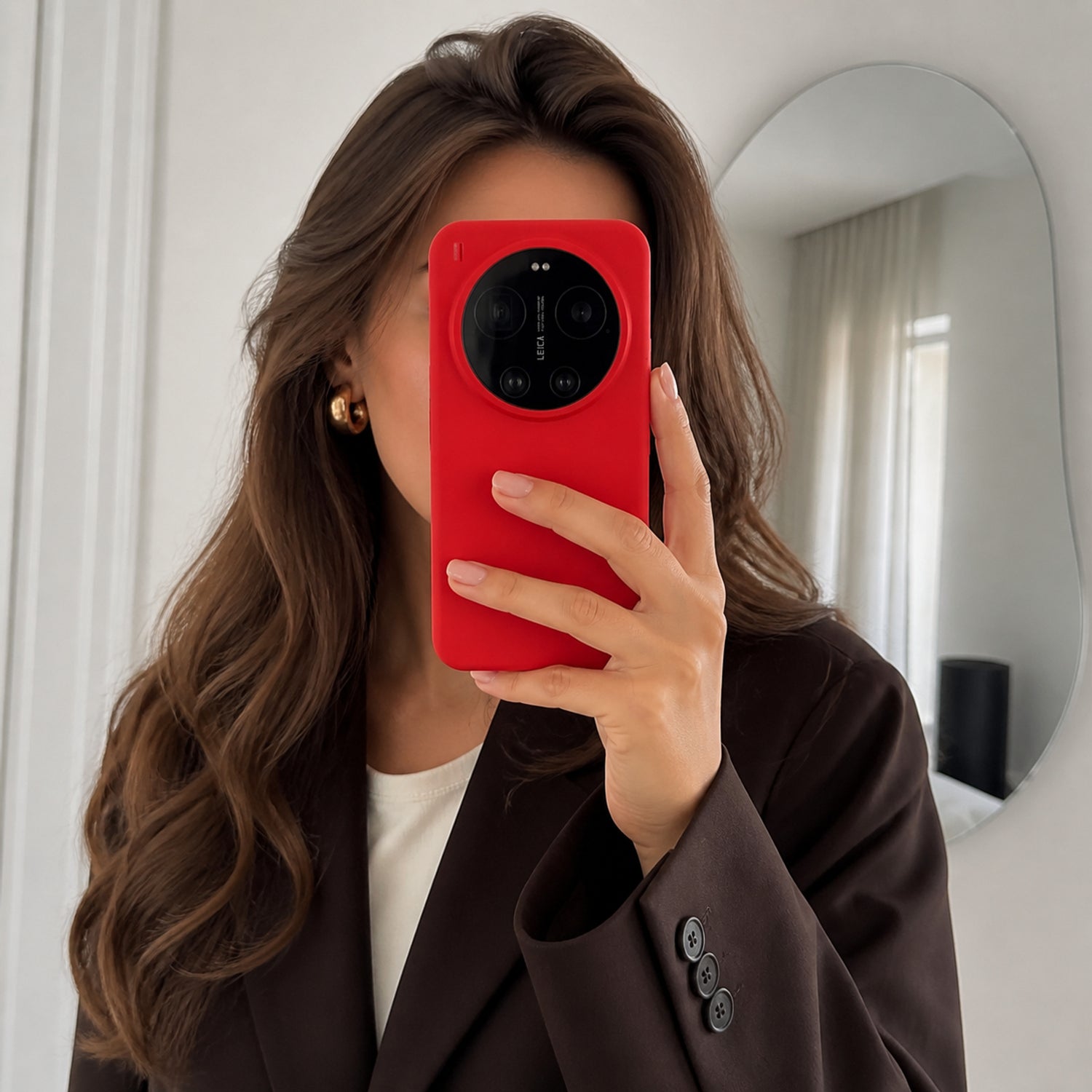 Xiaomi 17 Ultra Silicone Pro Silikon Hülle Rot – Detailansicht 6