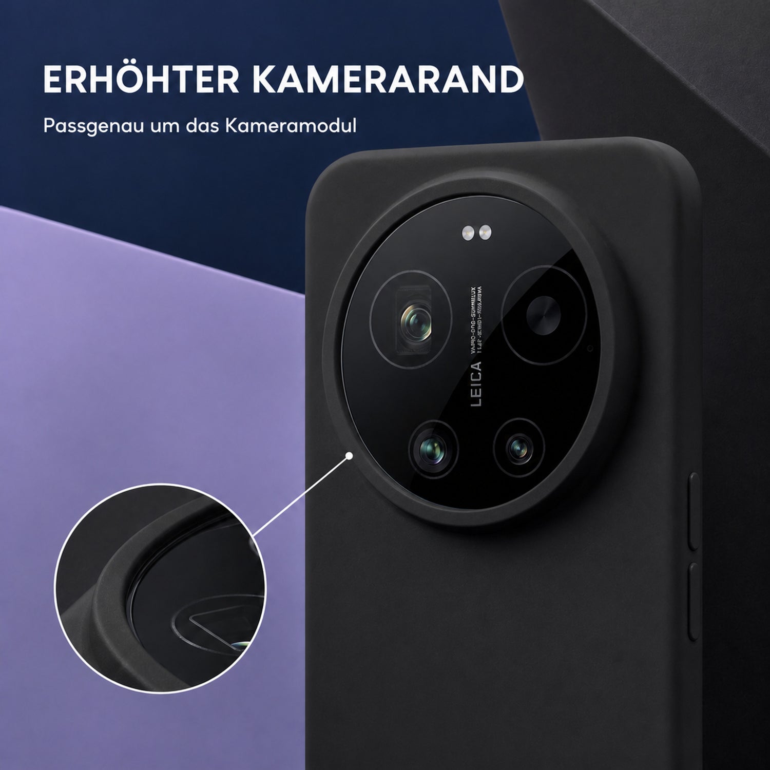 Xiaomi 17 Ultra Silicone Pro Silikon Hülle Schwarz – Detailansicht 2