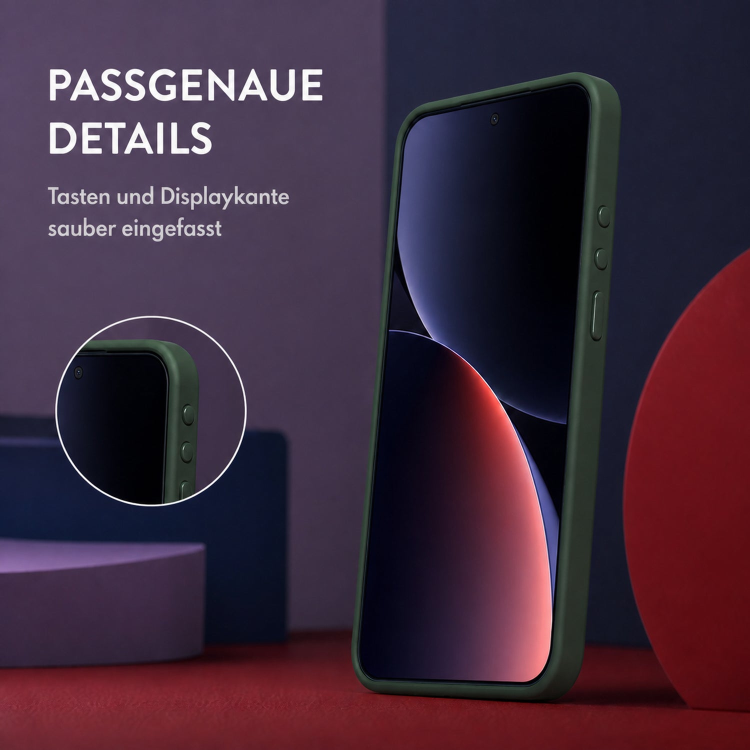 Xiaomi 17 Ultra Silicone Pro Silikon Hülle Tannengrün – Detailansicht 3