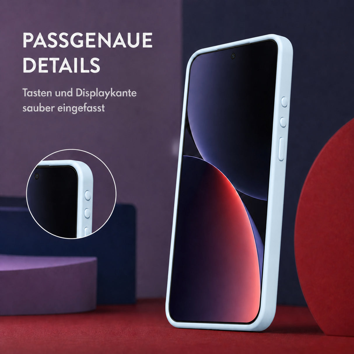 Xiaomi 17 Ultra Silicone Pro Silikon Hülle Wolkenblau – Detailansicht 3