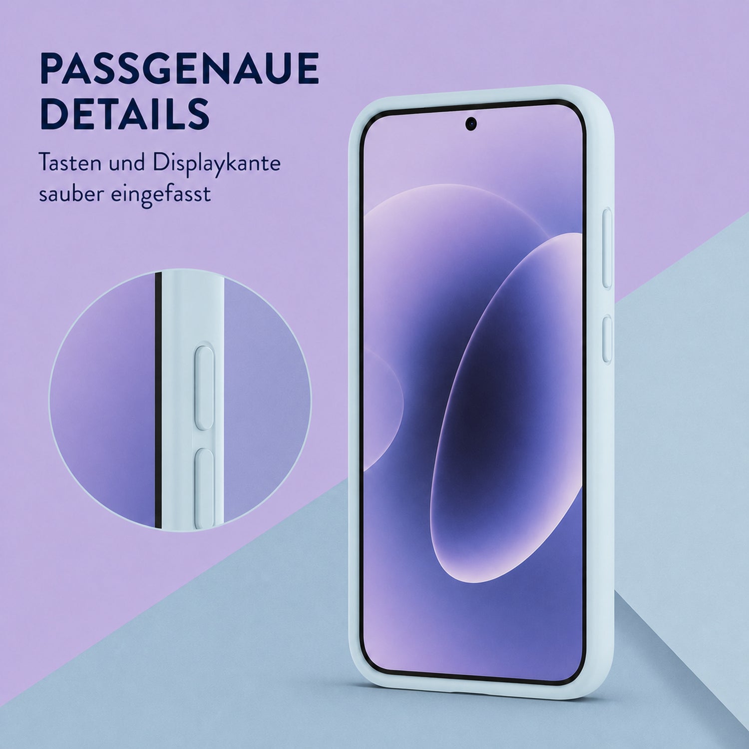 Xiaomi 17 Silicone Pro Silikon Hülle Wolkenblau – Detailansicht 3
