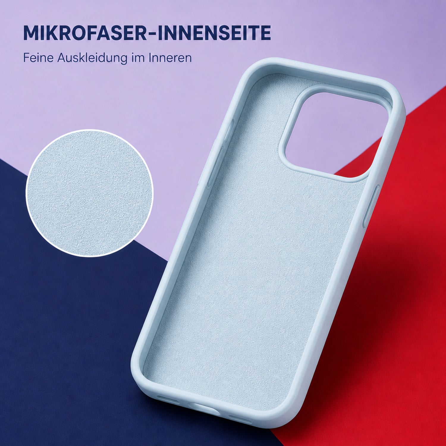 Xiaomi 17 Silicone Pro Silikon Hülle Wolkenblau – Detailansicht 4