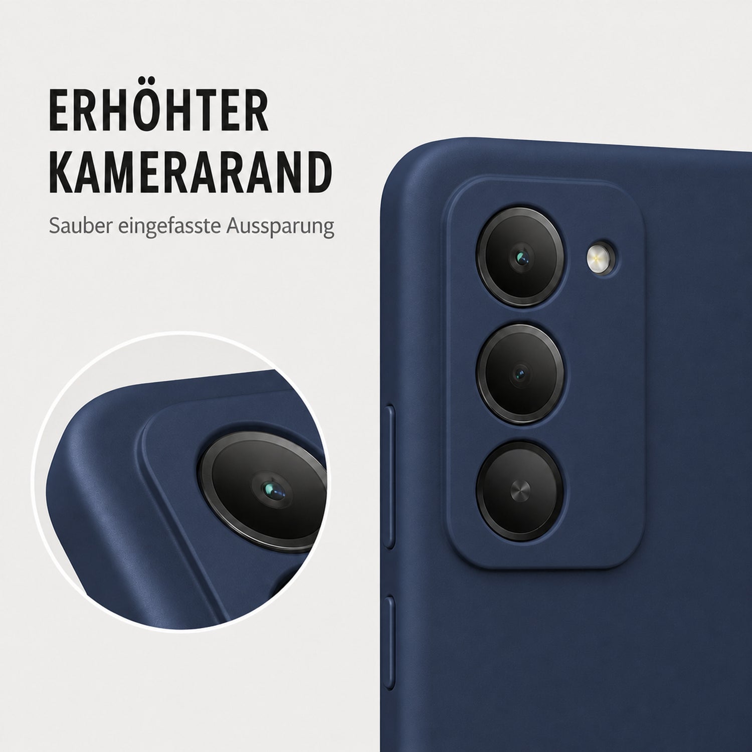 Xiaomi Redmi 15 4G / 5G Silicone Pro Silikon Hülle Marineblau – Detailansicht 2