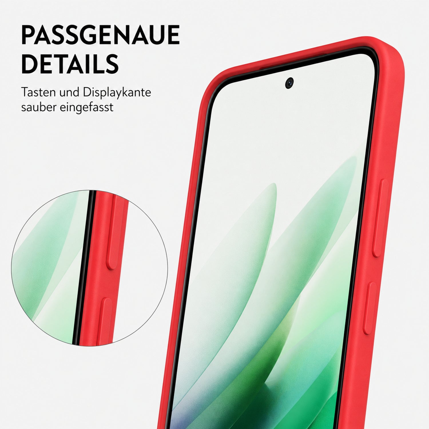 Xiaomi Redmi 15 4G / 5G Silicone Pro Silikon Hülle Rot – Detailansicht 3