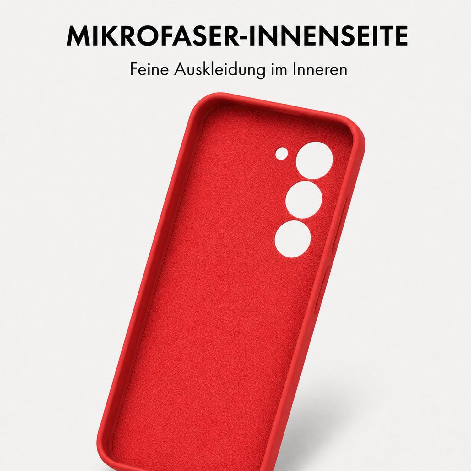 Xiaomi Redmi 15 4G / 5G Silicone Pro Silikon Hülle Rot – Detailansicht 4