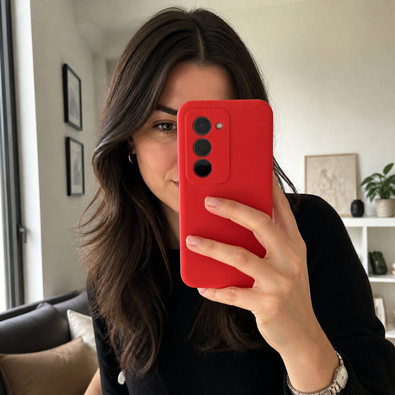Xiaomi Redmi 15 4G / 5G Silicone Pro Silikon Hülle Rot – Detailansicht 6