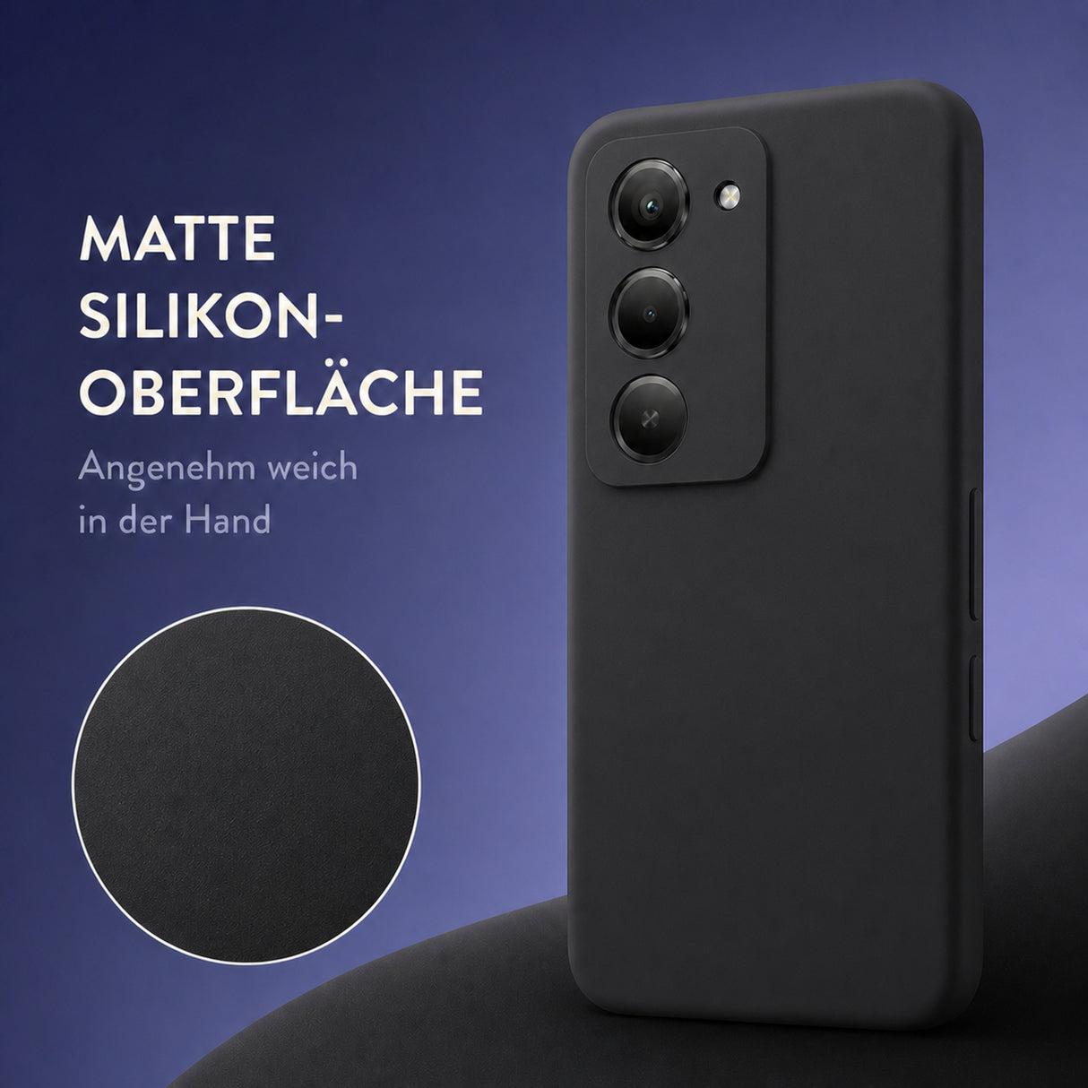 Xiaomi Redmi 15 4G / 5G Silicone Pro Silikon Hülle Schwarz – Detailansicht 1