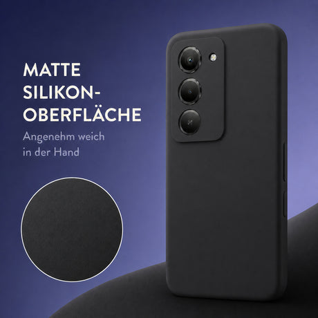 Xiaomi Redmi 15 4G / 5G Silicone Pro Silikon Hülle Schwarz – Detailansicht 1