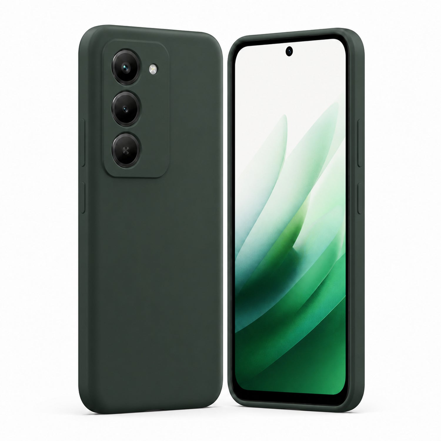 Xiaomi Redmi 15 4G / 5G Silicone Pro Silikon Hülle in Tannengrün – Produktansicht
