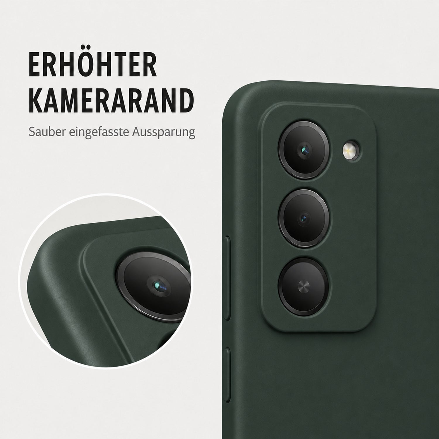 Xiaomi Redmi 15 4G / 5G Silicone Pro Silikon Hülle Tannengrün – Detailansicht 2