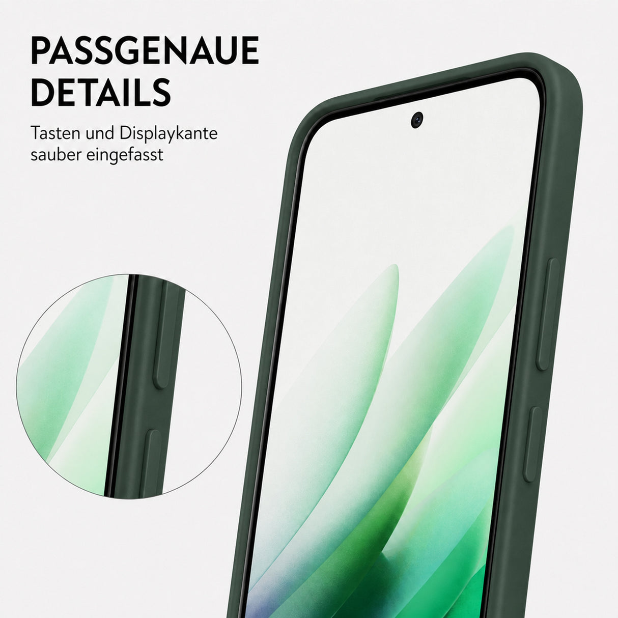 Xiaomi Redmi 15 4G / 5G Silicone Pro Silikon Hülle Tannengrün – Detailansicht 3