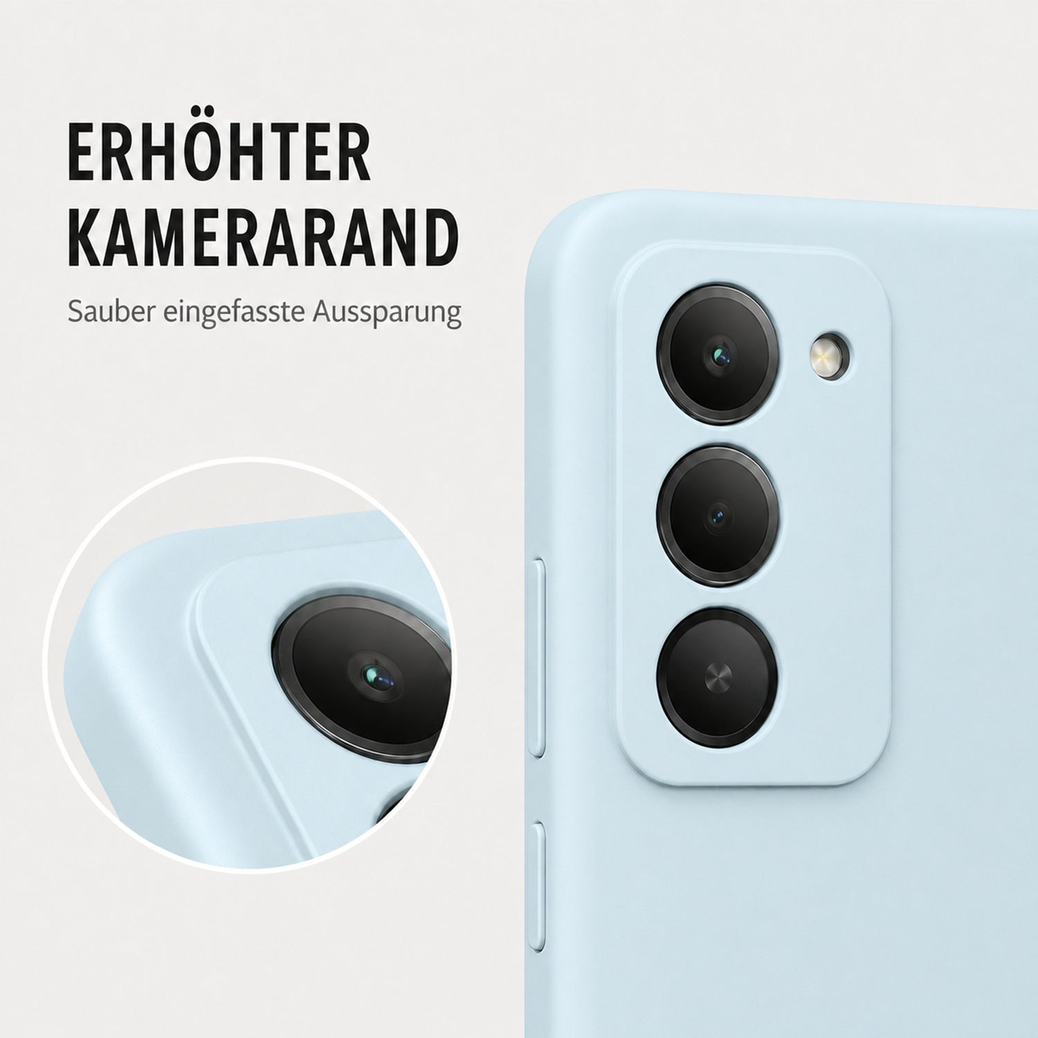 Xiaomi Redmi 15 4G / 5G Silicone Pro Silikon Hülle Wolkenblau – Detailansicht 2