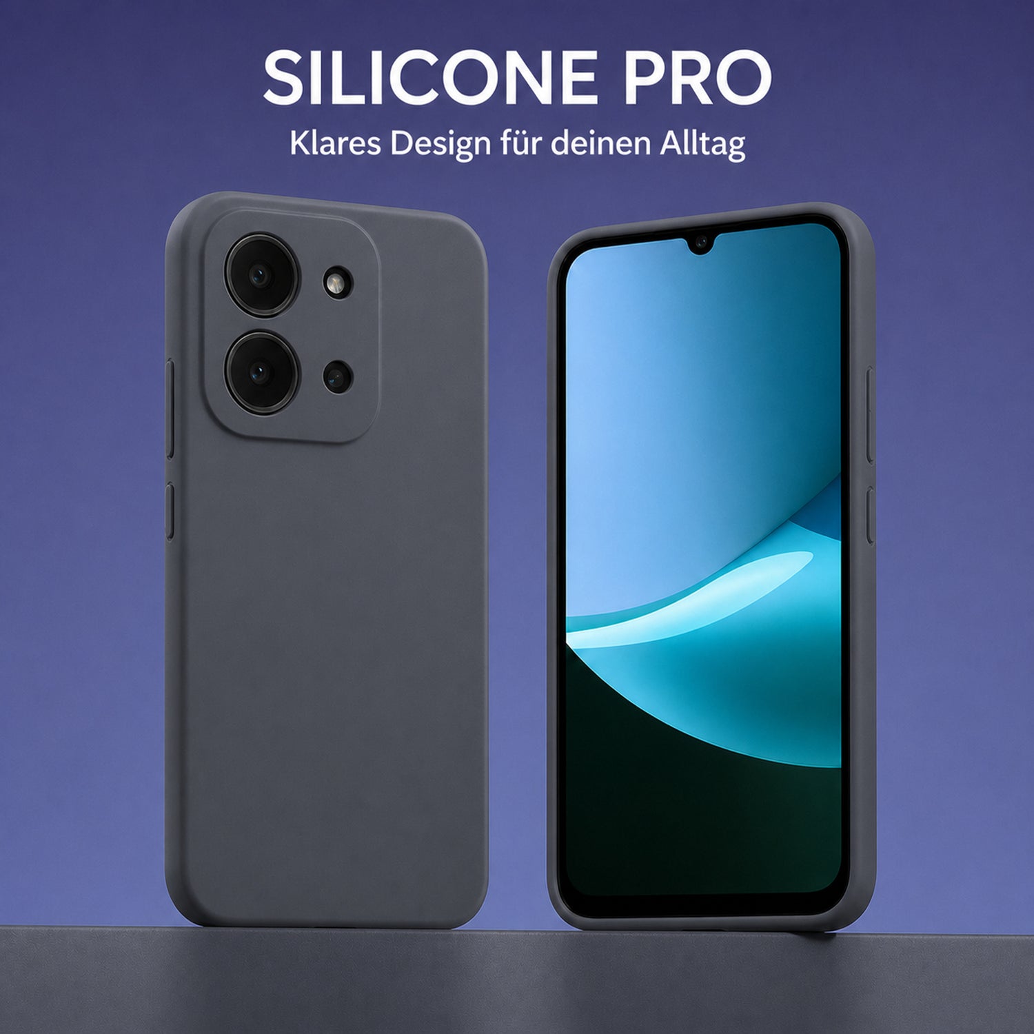 Xiaomi Redmi 15C Silicone Pro Silikon Hülle Anthrazit – Detailansicht 5
