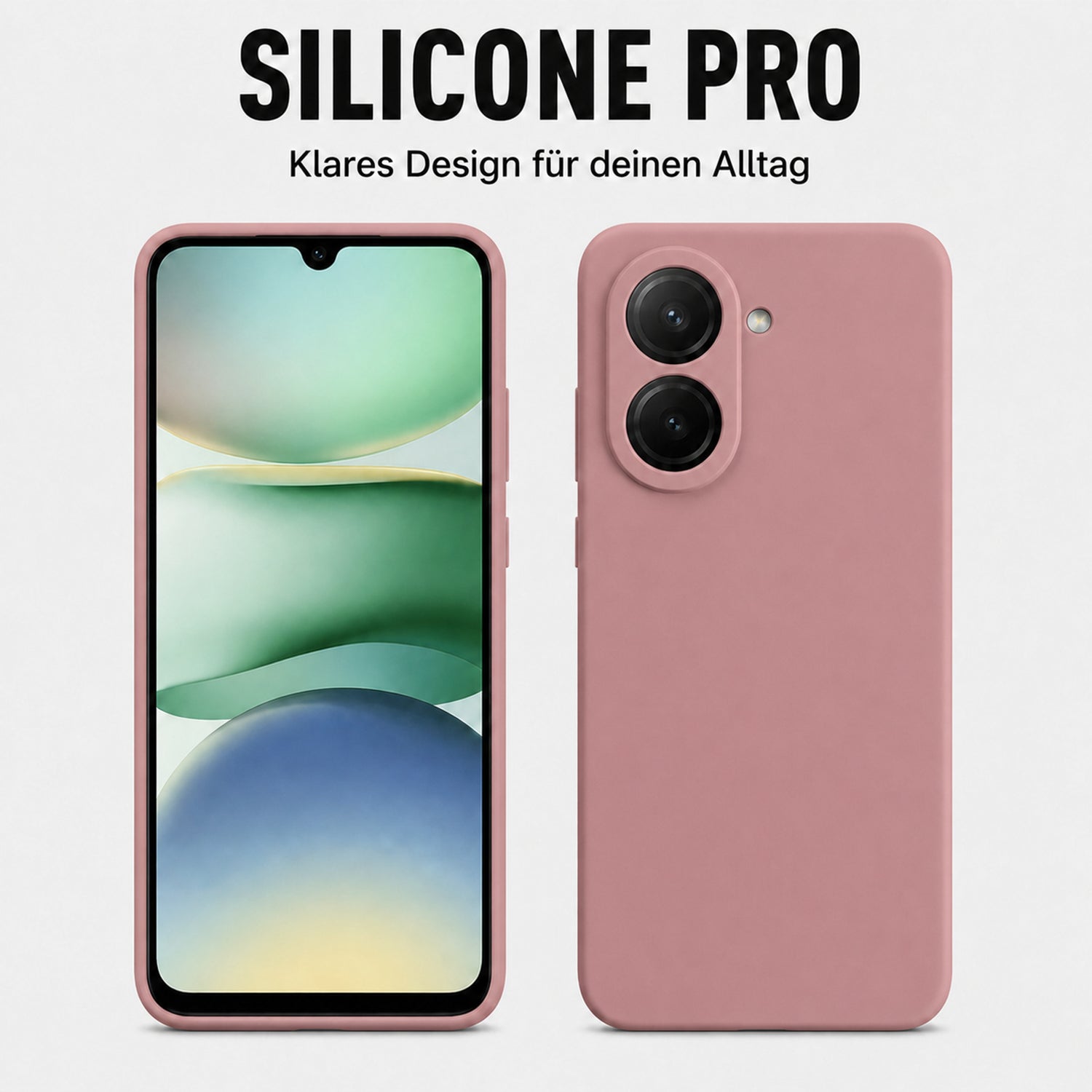 Xiaomi Redmi A5 Silicone Pro Silikon Hülle Altrosa – Detailansicht 5