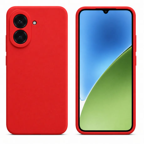 Xiaomi Redmi A5 Silicone Pro Silikon Hülle in Rot – Produktansicht