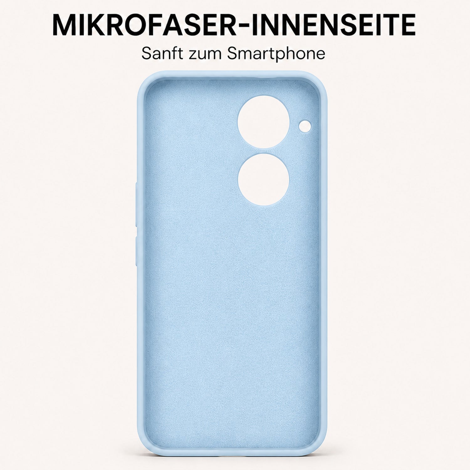 Xiaomi Redmi A5 Silicone Pro Silikon Hülle Wolkenblau – Detailansicht 4