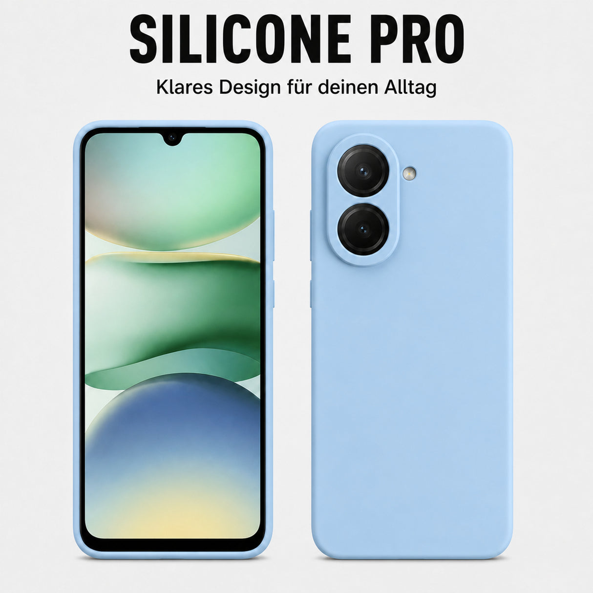Xiaomi Redmi A5 Silicone Pro Silikon Hülle Wolkenblau – Detailansicht 5