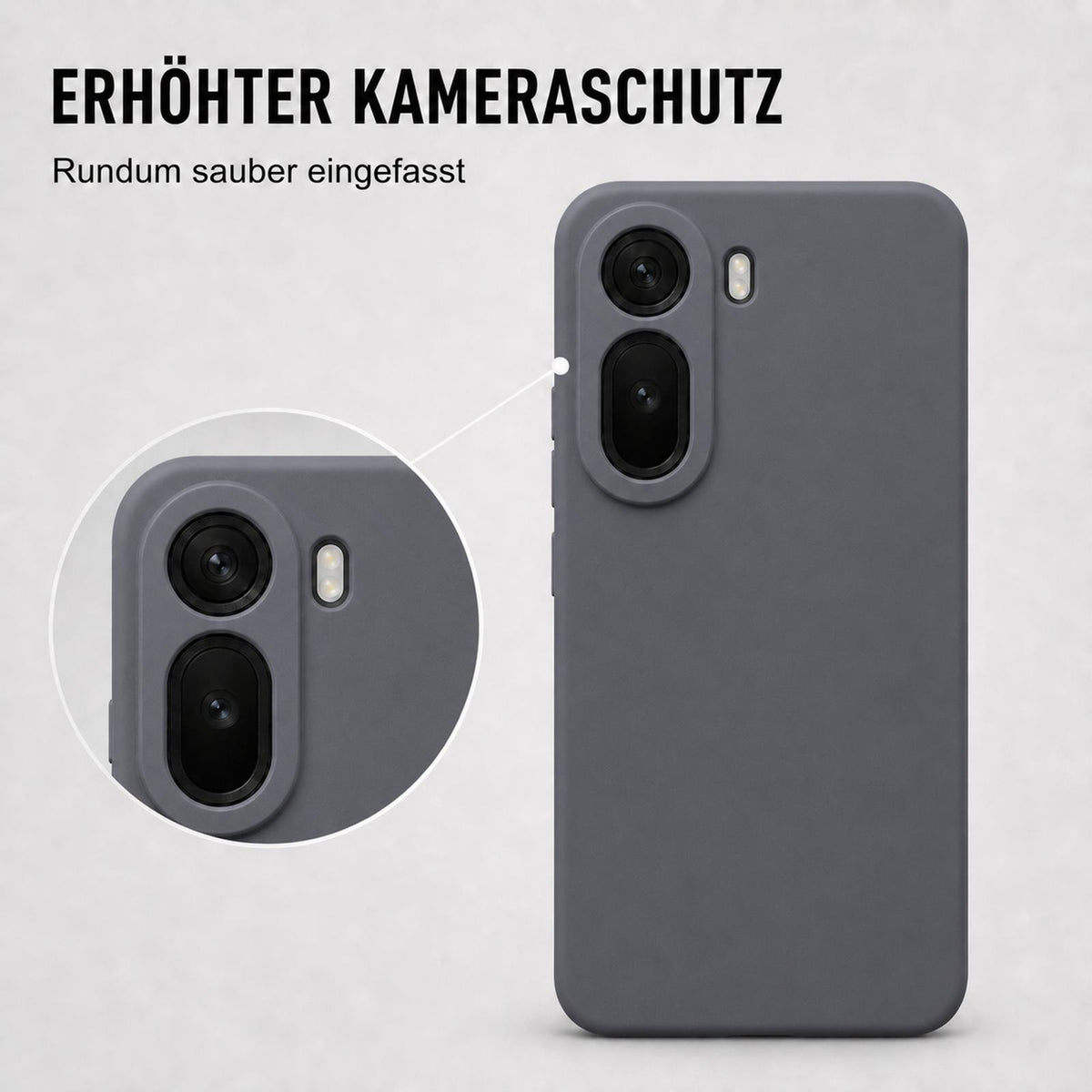 Xiaomi Redmi A7 Pro - Silikon Hülle Soft-Touch Anthrazit