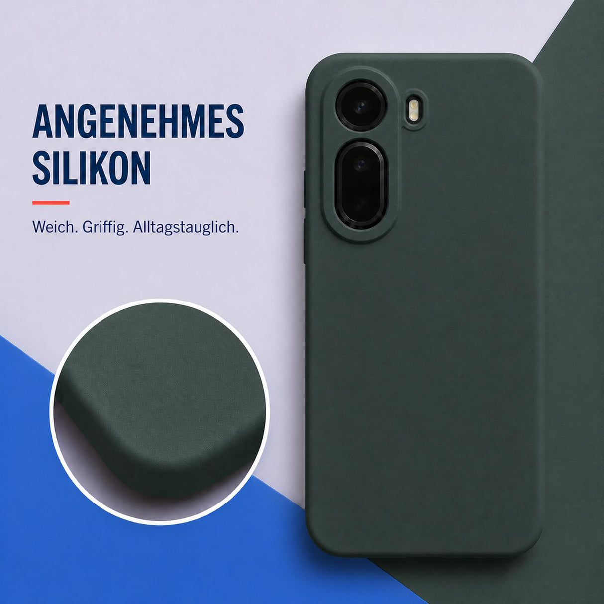 Xiaomi Redmi A7 Pro - Silikon Hülle Soft-Touch Tannengrün