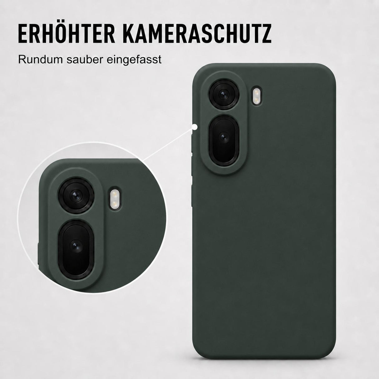 Xiaomi Redmi A7 Pro - Silikon Hülle Soft-Touch Tannengrün