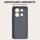 Xiaomi Redmi Note 13 4G Silicone Pro Silikon Hülle Anthrazit – Detailansicht 4