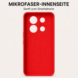 Xiaomi Redmi Note 13 4G Silicone Pro Silikon Hülle Rot – Detailansicht 4