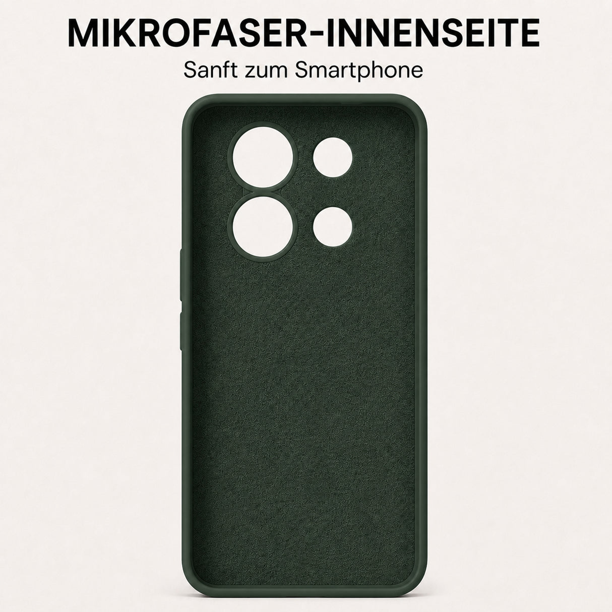 Xiaomi Redmi Note 13 4G Silicone Pro Silikon Hülle Tannengrün – Detailansicht 4
