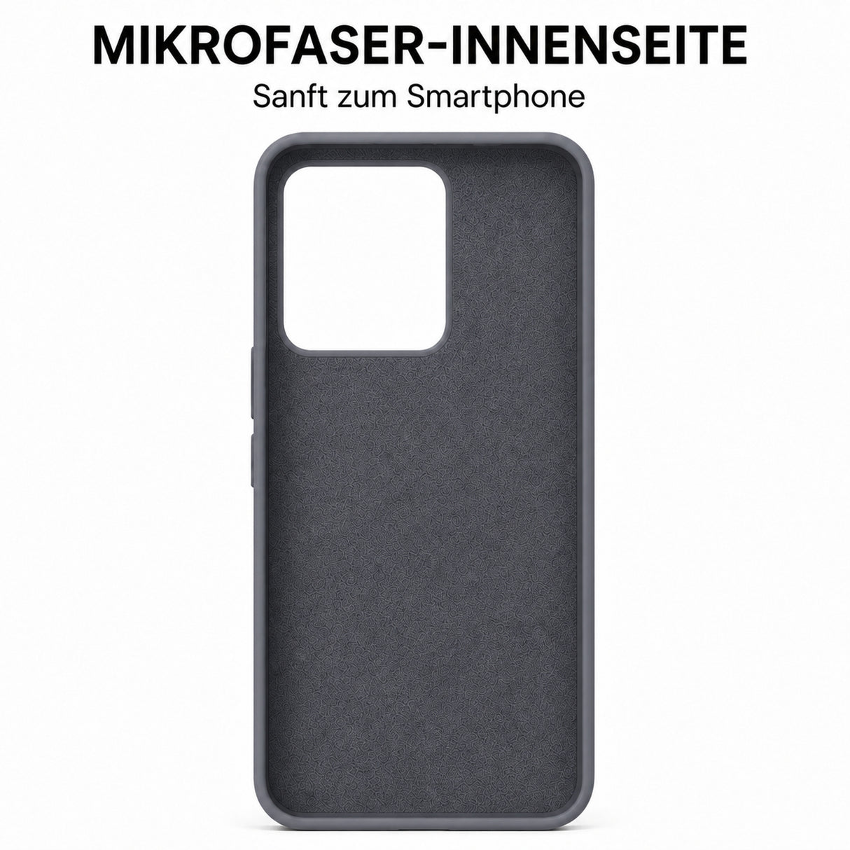 Xiaomi Redmi Note 13 5G Silicone Pro Silikon Hülle Anthrazit – Detailansicht 4